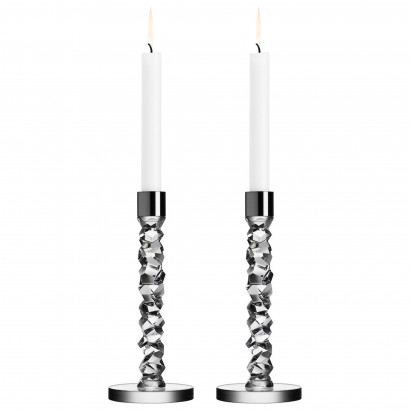 Orrefors ljusstake Carat , 242 mm hög - SET