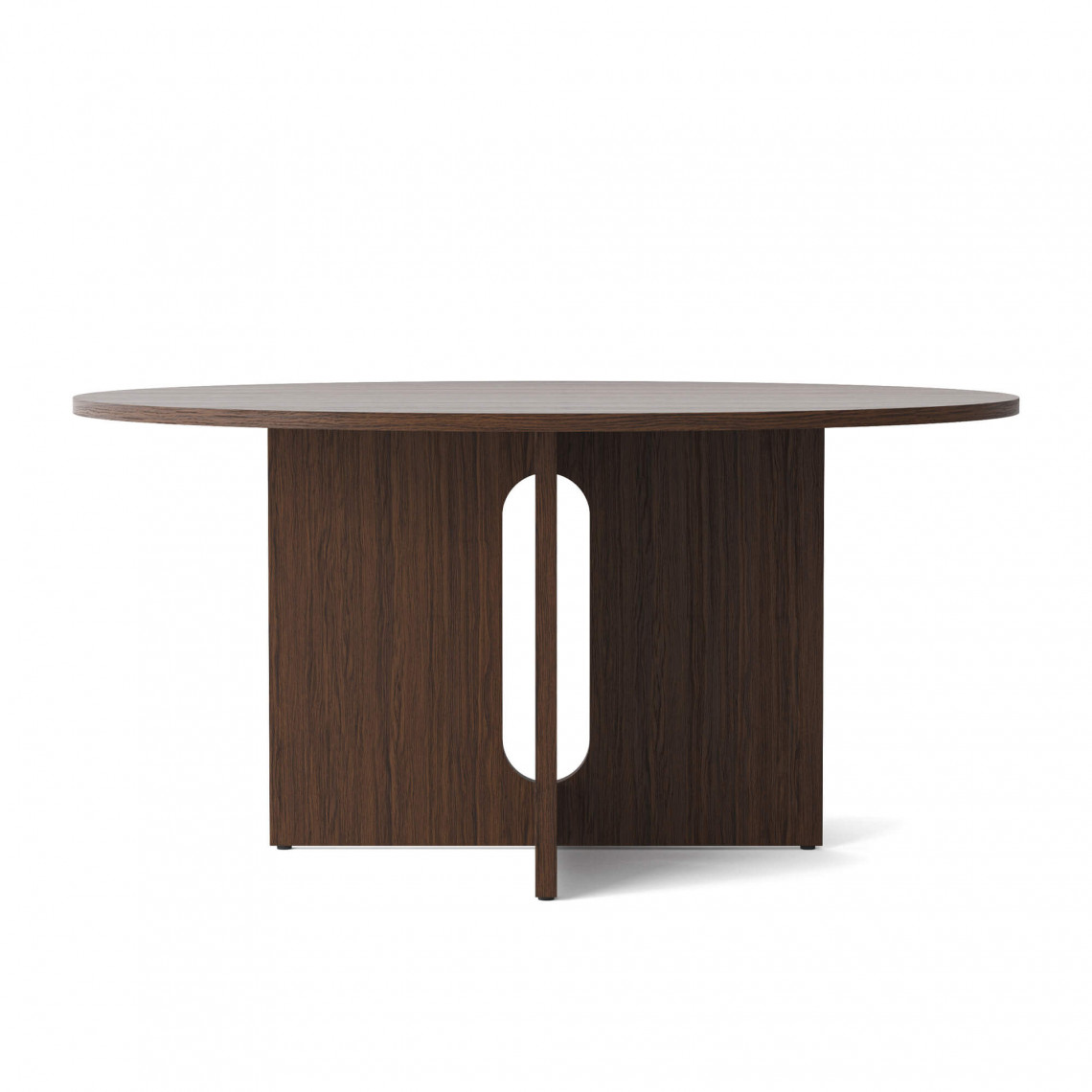 Spisebord Androgyne - Rund bordplade, Udførelse Dark Stained Oak / Dark Stained Oak, Storlek Ø 150 cm