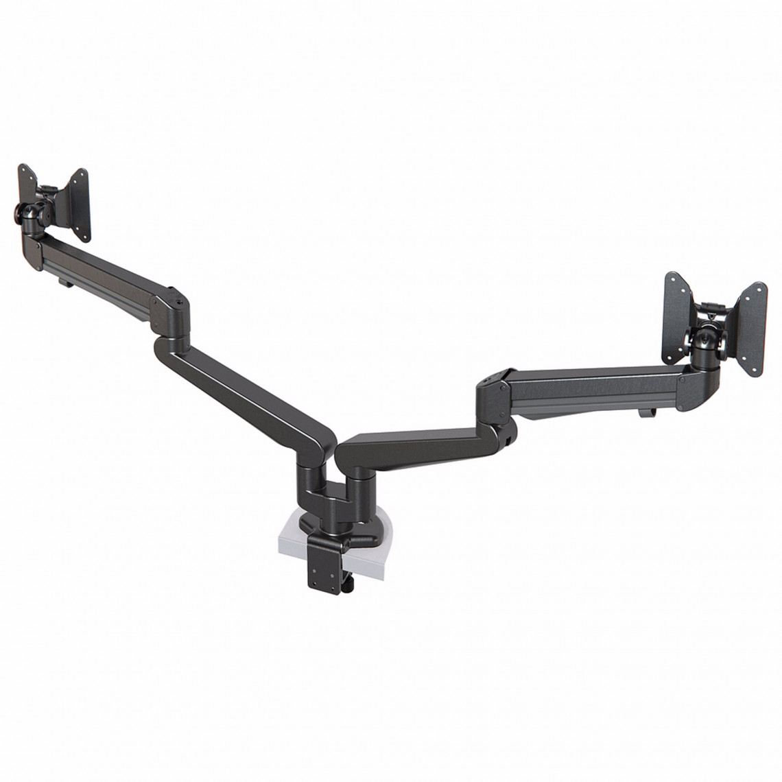 Monitorarm Elevate Dual Monitor Arm 52 - 3-8kg, gasfjeder, Farve Sort