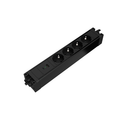 Stikdåse Dock – 4 El, USB-A & USB-C