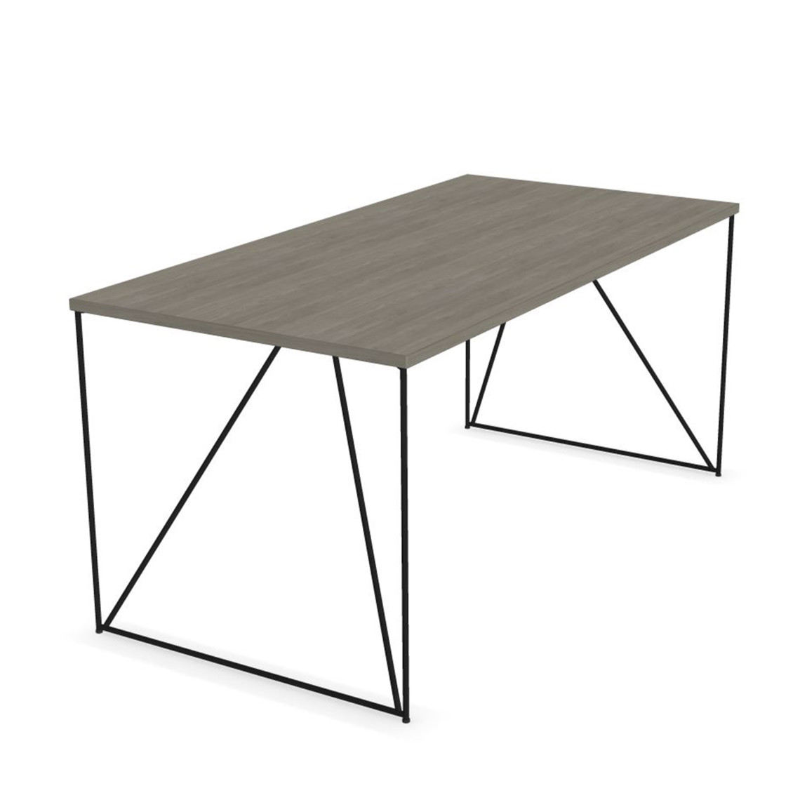 Skrivebord Air, Design Black / Grey Wood, Bredde 160 cm