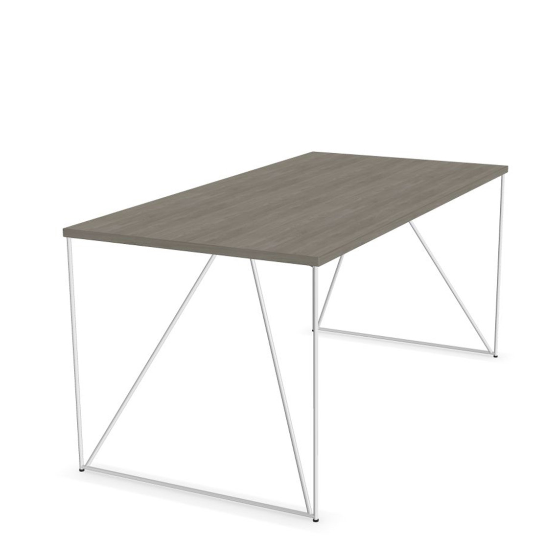Skrivebord Air, Design White / Grey Wood, Bredde 160 cm
