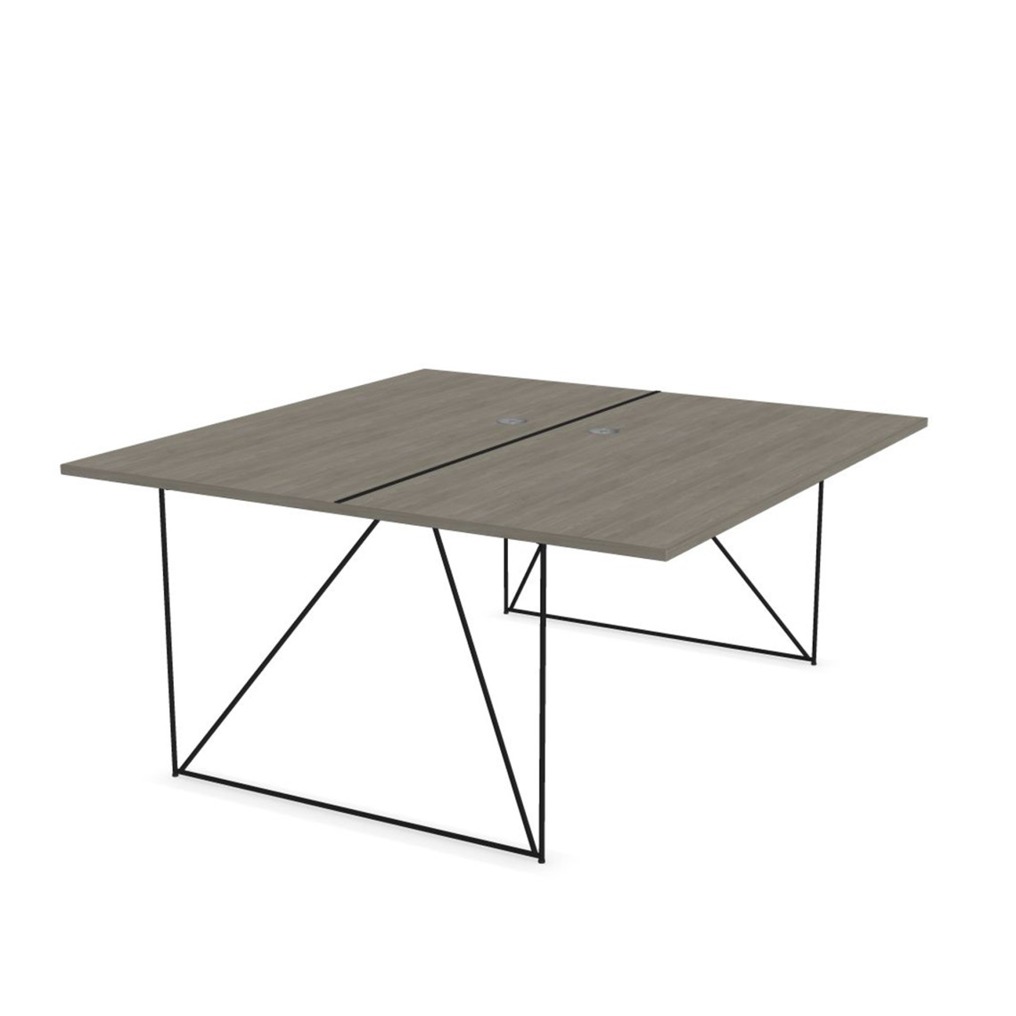 Dobbelt skrivebord Air, Design Black / Grey Wood