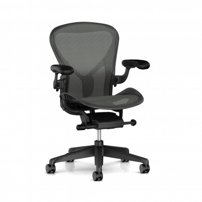 Herman Miller Aeron Fixed PostureFit support - toimistotuoli, musta