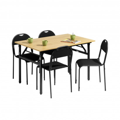 Ruokailuryhmä 4 henkilölle - RX002 tuoleilla ja Starko-tammi pöydällä
