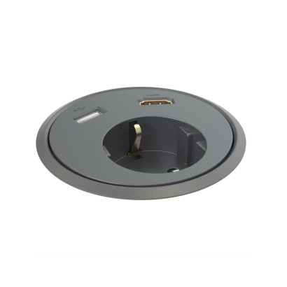 Pöytäpistorasia Powerdot 13 - 1 sähkö, 1 USB-A, 1 HDMI