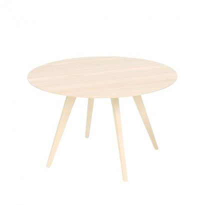 Spot bord - vitlaserad ask, ø¸85 cm