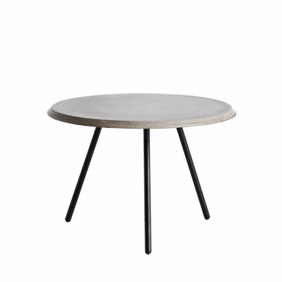 Soround sidobord - betong, ø60 cm, lågt