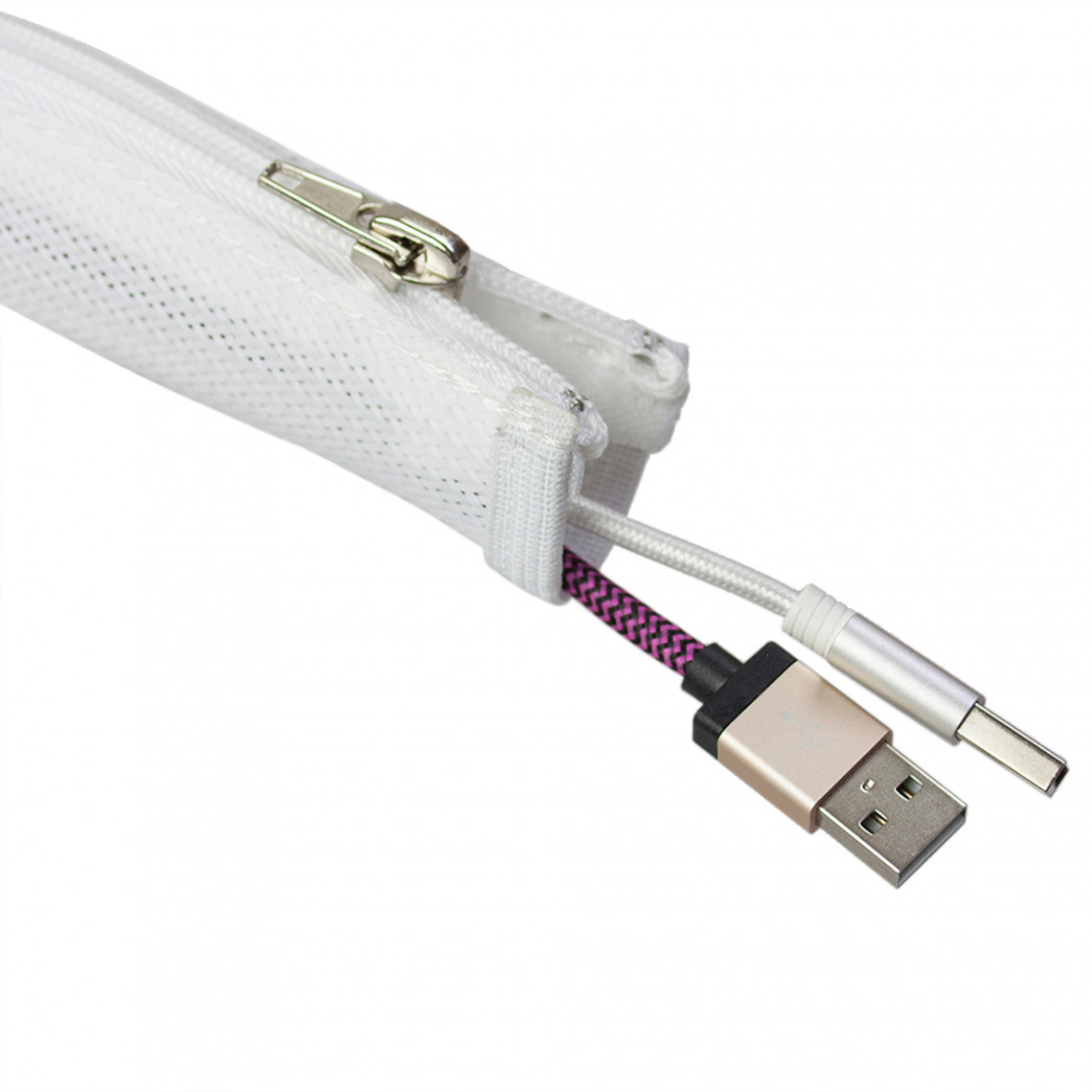 Kaapelisukka Axessline Cable Cover - vetoketjulla