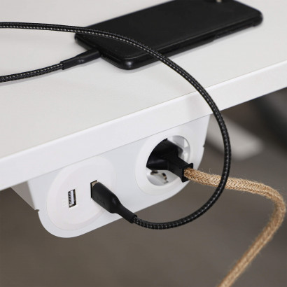 Konsolin Powerdot Bracket Kit 03 - 1 sähkö, 2 USB-A-laturia