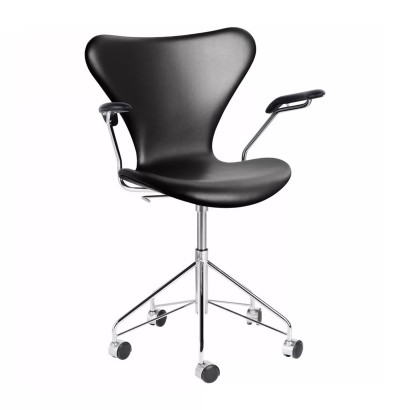 Seiska (Series 7™) 3117 – tuoli pyörillä ja käsinojilla, Essential nahka