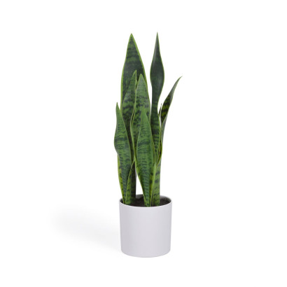 Sansevieria artificielle S.V - Avec pot extérieur