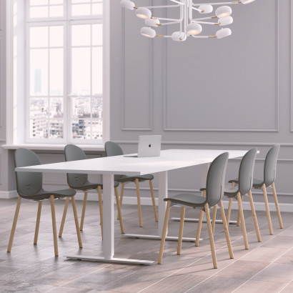 Table de réunion Modul avec chaises Noor 6080F - 6 à 10 places