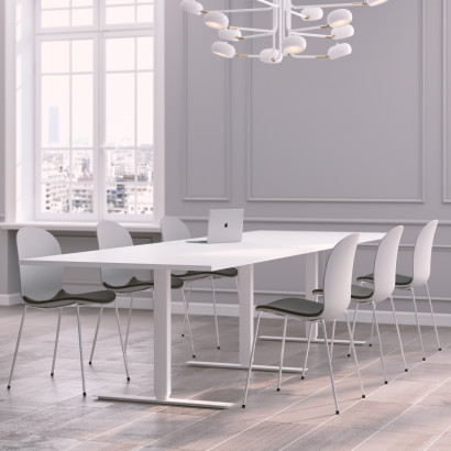 Table de réunion Modul avec chaises Noor 6050S - 6 à 10 places