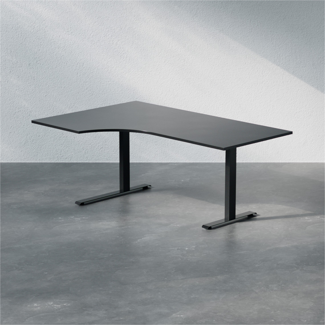 Bureau d'angle fixe, plusieurs choix de supports et de plateaux