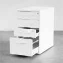 Caisson de bureau Modea - 3 tiroirs + 1 porte dossier, profondeur 60 cm