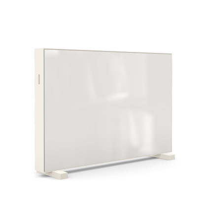 Cloison Unit – Avec tableau en verre, Blanc perlé/Gris