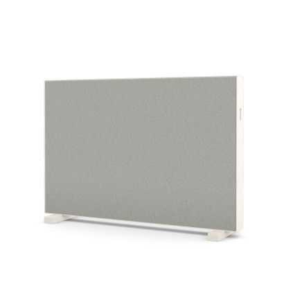 Cloison Unit – Avec tableau en verre, Blanc perlé/Gris