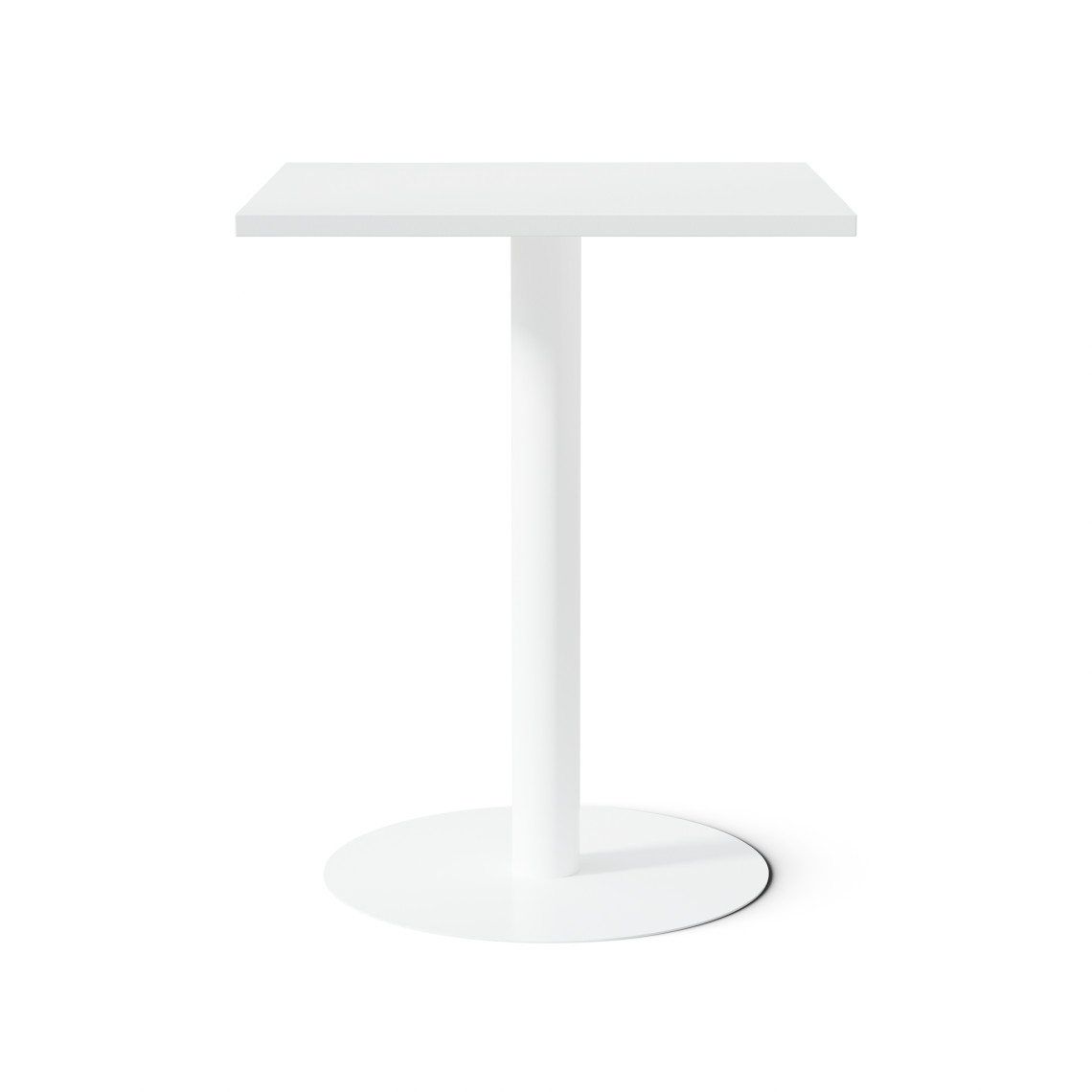 Table de café carrée - Pilier rond