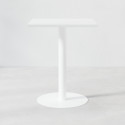 Table de café carrée - Pilier rond