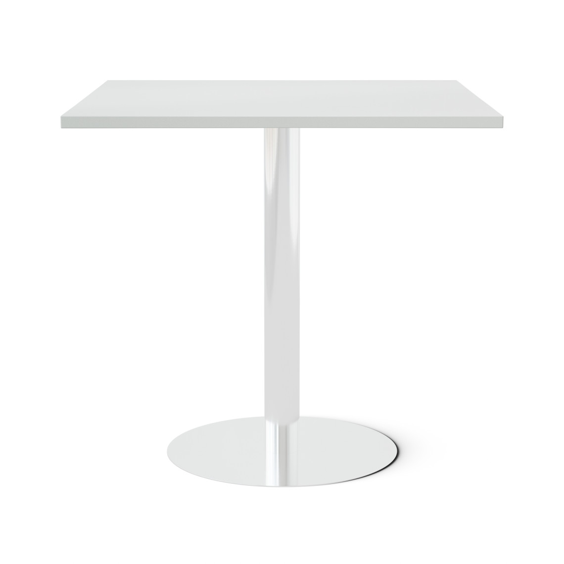 Table de café carrée - Pilier rond