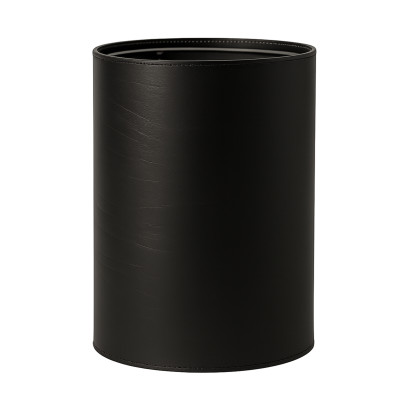 Corbeille à papier en cuir