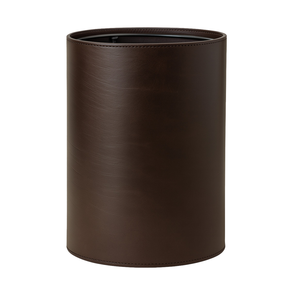 Corbeille à papier en cuir