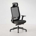 Chaise de bureau Ergo 312 - Noire avec appuie tête