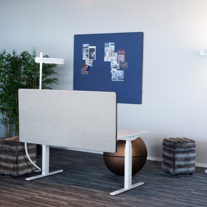 Séparateur de bureau ScreenIT A30, avec couture, 80 cm de haut