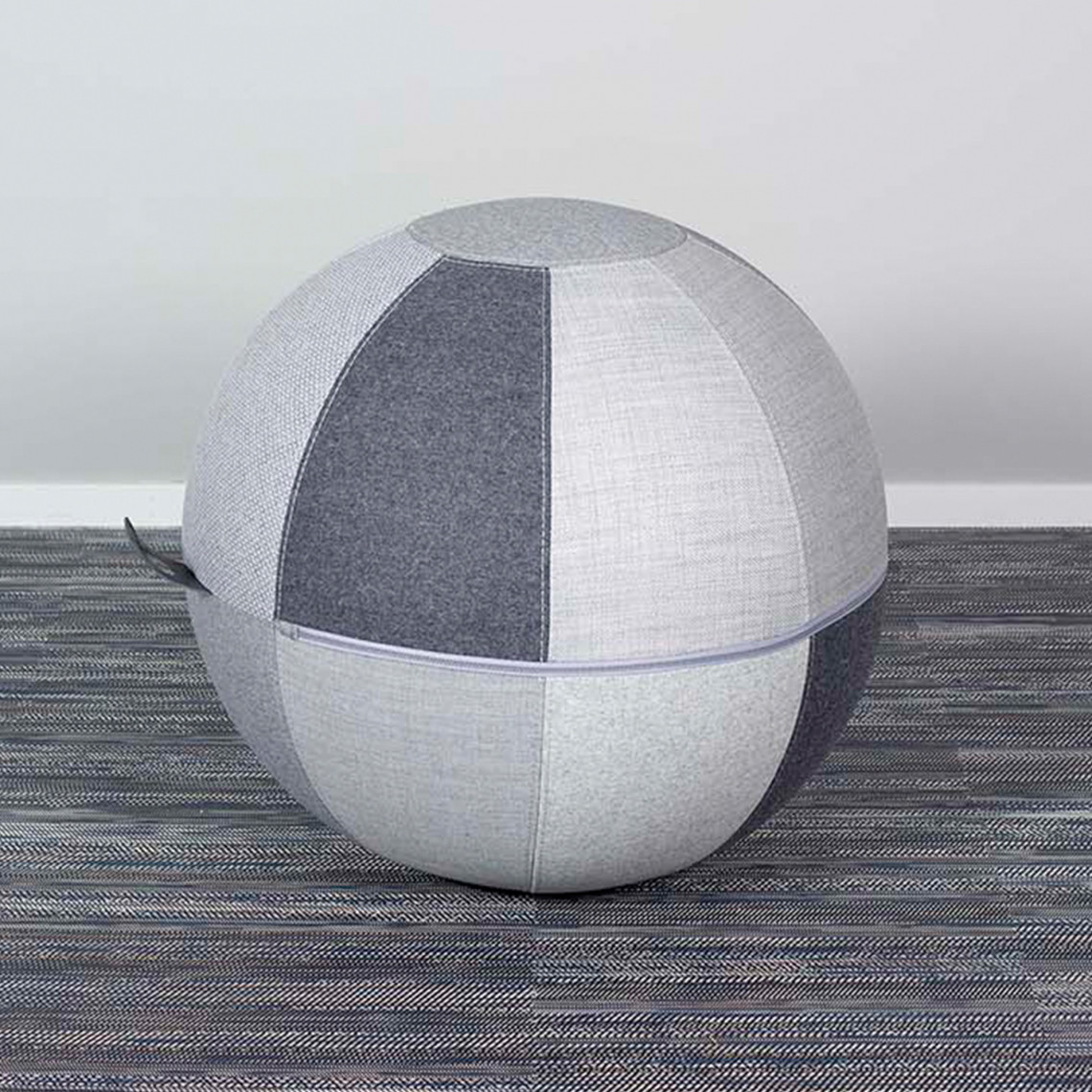 Ballon D'Assise Ergo Sphere Unilux - Housse Feutre Lavable, Support 150 Kg - Pour Bureau Et Fitness