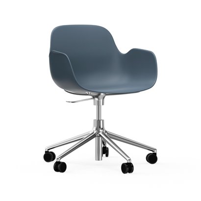 Chaise de bureau Form - avec accoudoirs, base pivotante avec roulettes