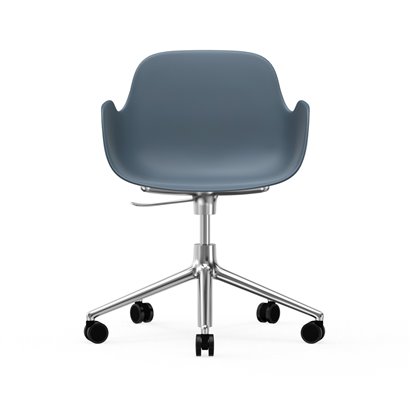 Chaise de bureau Form - avec accoudoirs, base pivotante avec roulettes