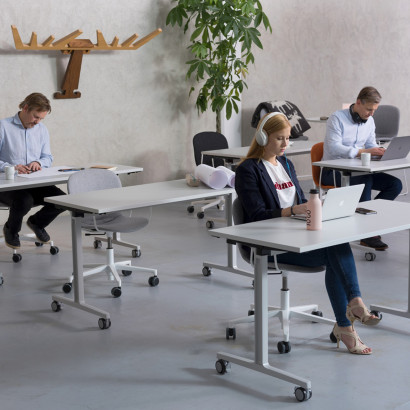 Table pliante à roulettes RBM U-Connect