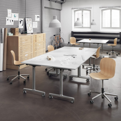 Table pliante à roulettes RBM U-Connect