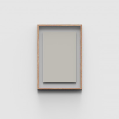 Tableau d'écriture en verre A01 - Flottant avec cadre en chêne