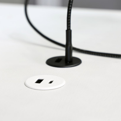 Prise de courant encastrée plateau bureau  Powerdot MICRO - 1 USB-A & 1 USB-C 5V 3A