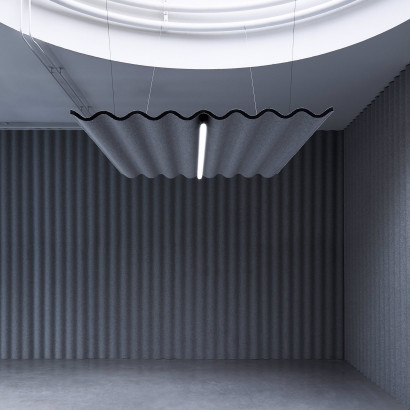Panneau acoustique de plafond Scala - Éclairage intégré au choix