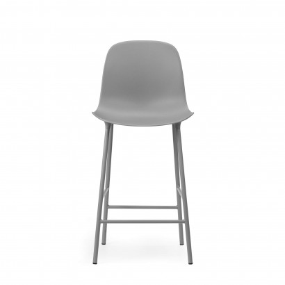 Chaise de bistrot Form - Avec dossier, pieds en métal