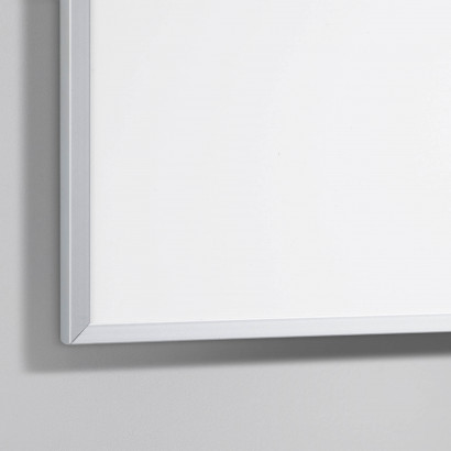 Tableau blanc mural Boarder Sharp - cadre aluminium, coins en onglet