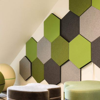 Panneau acoustique mural Honey EcoSund - Hexagonal