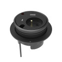 Prise pour bureau Powerdot 16 - 1 prise électrique, 1 port USB/A , 1 port USB/C, 2 trous de passage de câble
