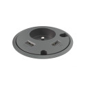 Prise pour bureau Powerdot 14 - 1 prise électrique, 2 ports USB, 2 trous de passage câble