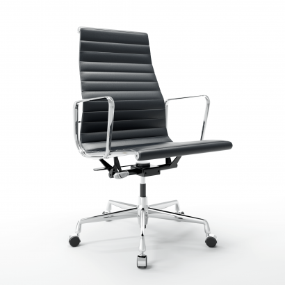 Chaise Vitra Aluminium Chair Eames 119 - Cuir