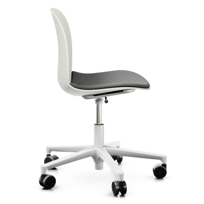 Chaise Noor 6070S - Piétement  blanc, assise rembourrée