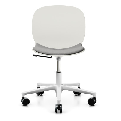 Chaise Noor 6070S - Piétement  blanc, assise rembourrée