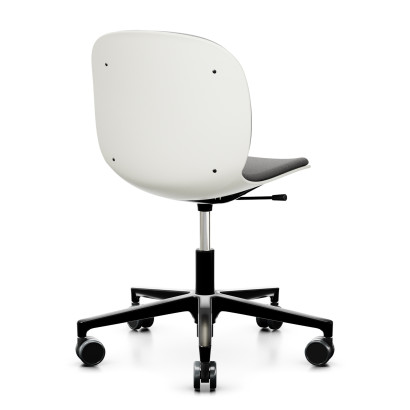 Chaise Noor 6070SB - Piétement noir, assise & dossier rembourrés