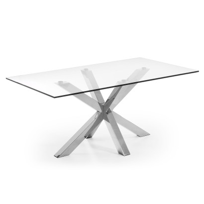 Table de salle à manger A.R - Plateau en verre