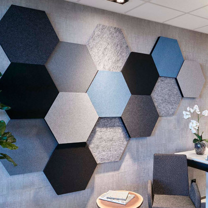 Panneau acoustique mural Honey EcoSund - Hexagonal
