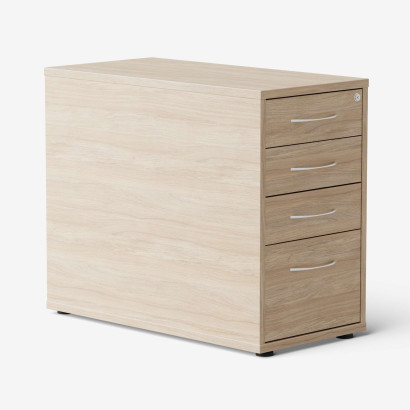 Ladeblok Modea - 3 lades + 1 maplade, 80 cm diep