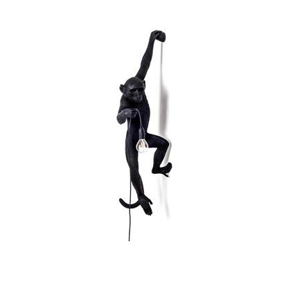 Wandlamp Monkey Lamp Outdoor Hanging Left Hand - Zwart